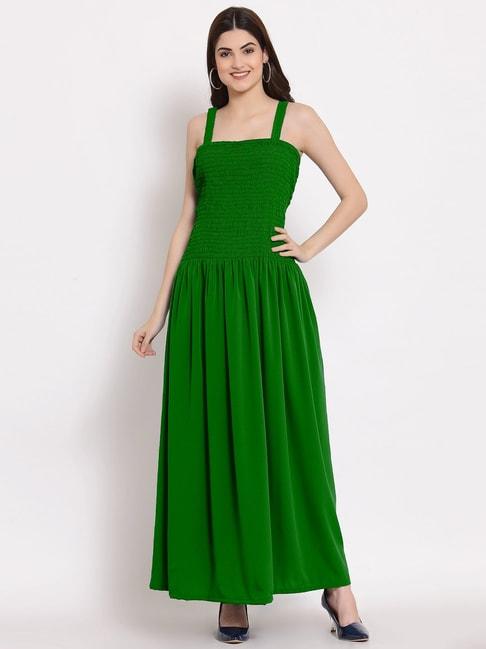 PATRORNA Green Regular Fit Tulip Gown
