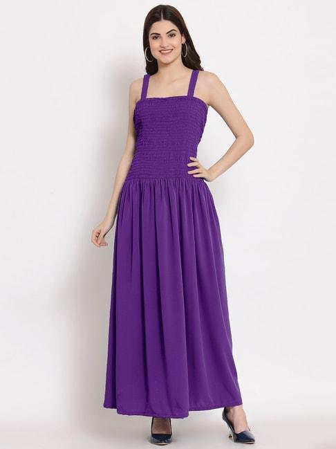 PATRORNA Purple Regular Fit Tulip Gown