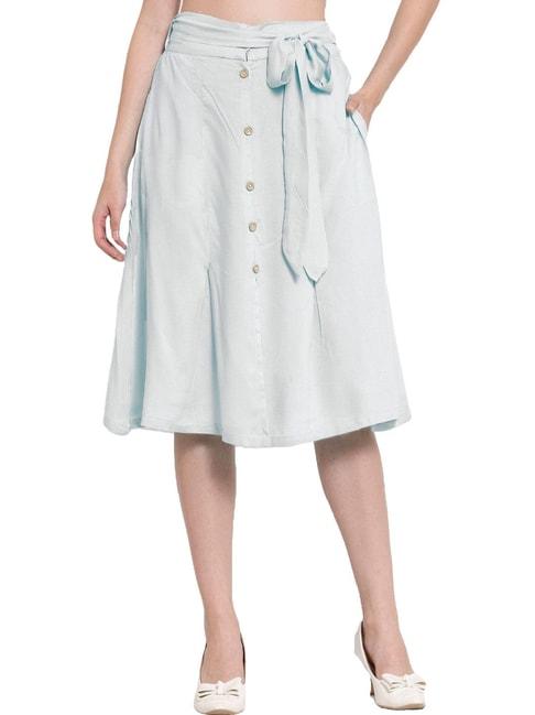 PATRORNA White Midi Skirt