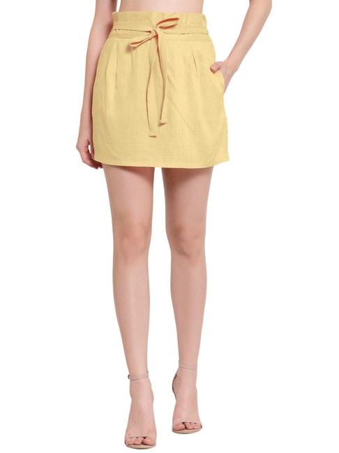 PATRORNA Gold Mini Skirt