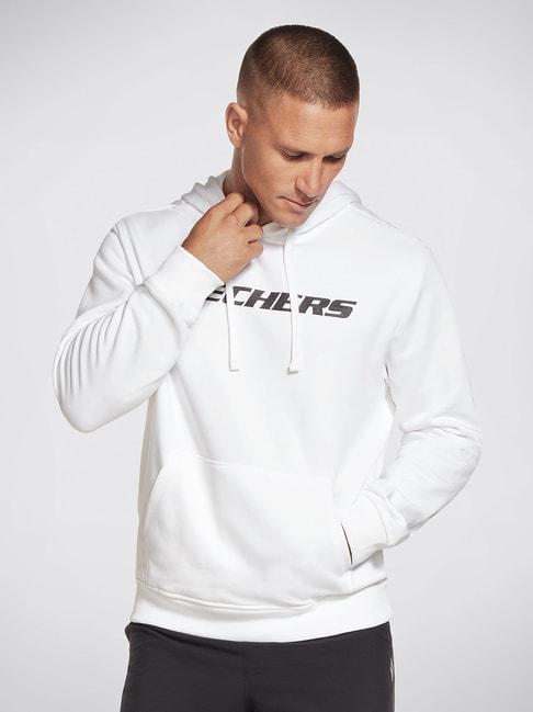 skechers-white-comfort-fit-printed-hooded-sweatshirt