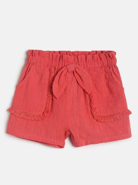 MINIKLUB Kids Red Solid Shorts