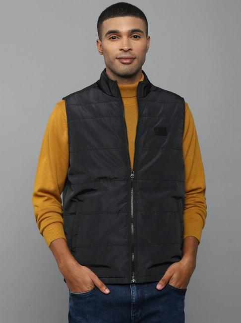 allen-solly-black-regular-fit-mock-collar-jacket