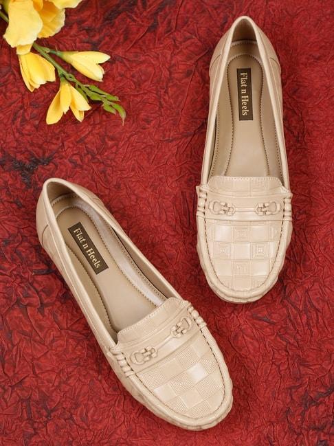 Flat N Heels Women's Beige Casual Loafers
