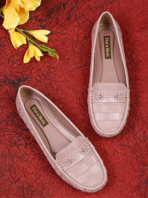 Flat N Heels Women's Pink Casual Loafers