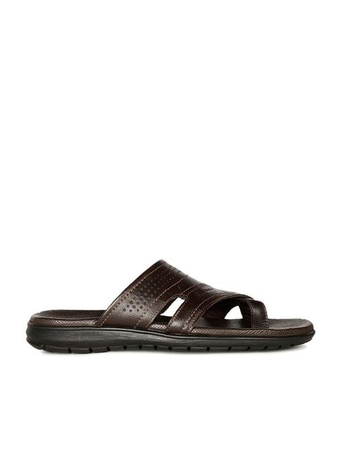 Hush Puppies by Bata Men's Brown Toe Ring Sandals