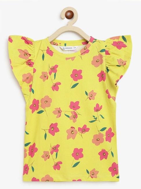 Campana Kids Yellow Floral Print Top