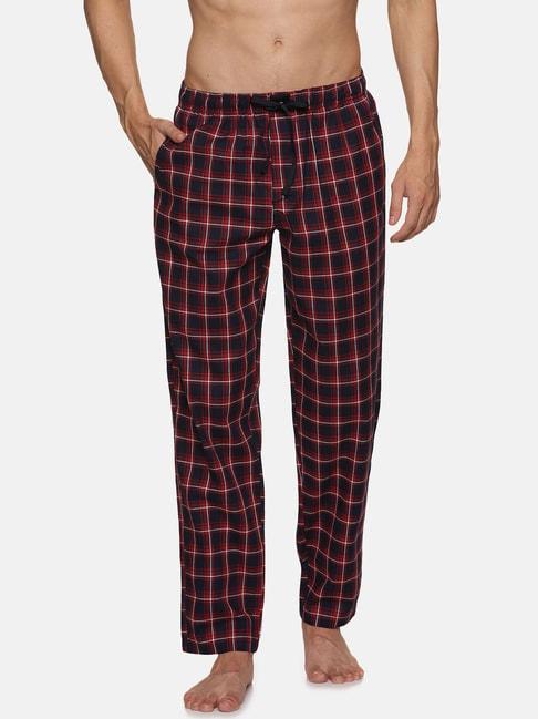Don Vino Red Regular Fit Check Nightwear Pyjamas