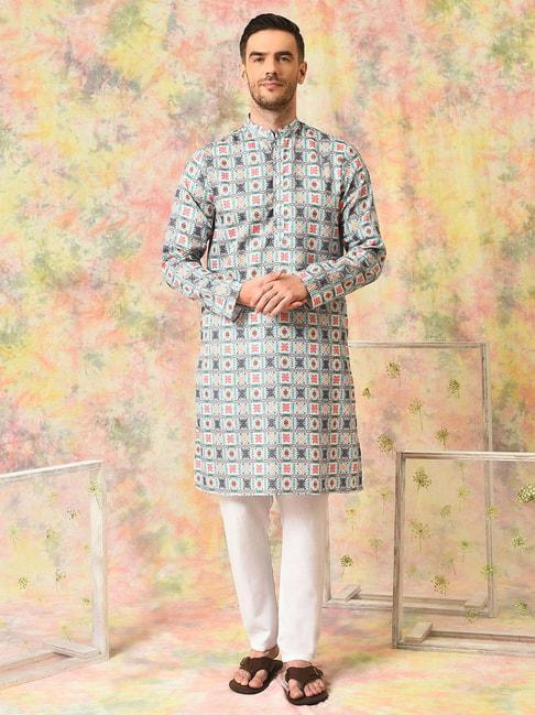hangup-multicolor-regular-fit-print-kurta-&-pyjamas-set