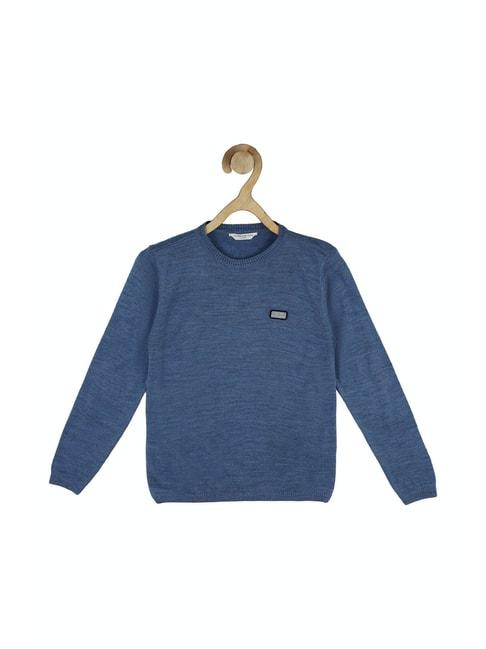 peter-england-kids-blue-textured-full-sleeves-sweater