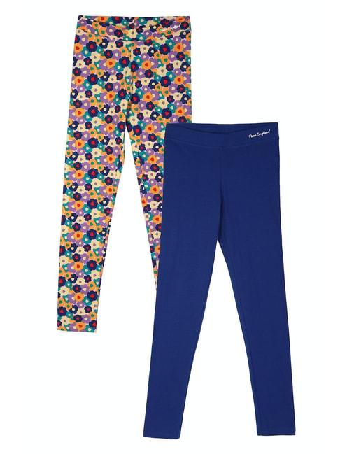 peter-england-kids-multicolor-floral-print-leggings-(pack-of-2)