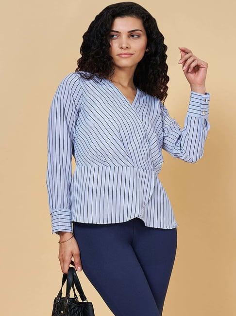 annabelle-by-pantaloons-blue-striped-top