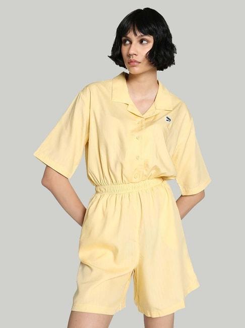 puma-yellow-shirt-collar-playsuit