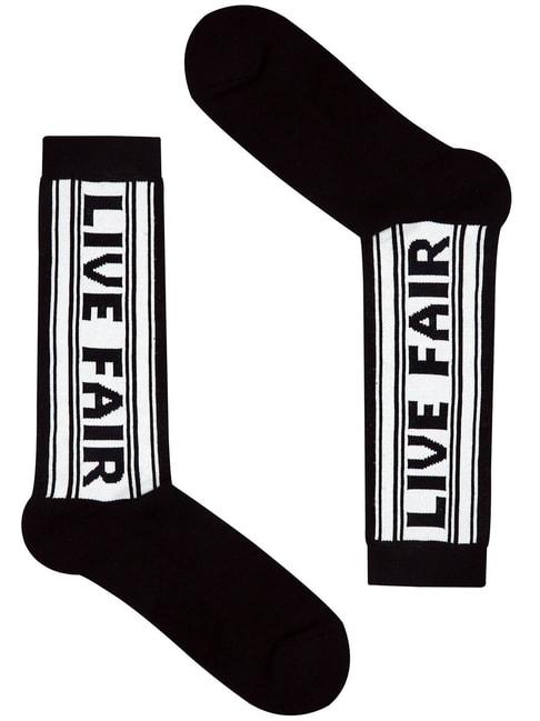 balenzia-black-printed-crew-length/calf-length-socks