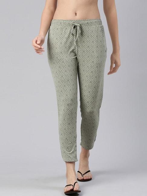 enamor-pista-green-printed-lounge-pants