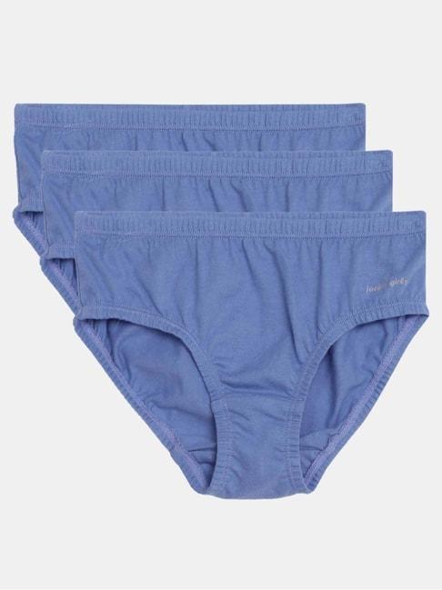 Jockey Kids Blue Cotton Regular Fit Panty (Pack of 3) - Assorted