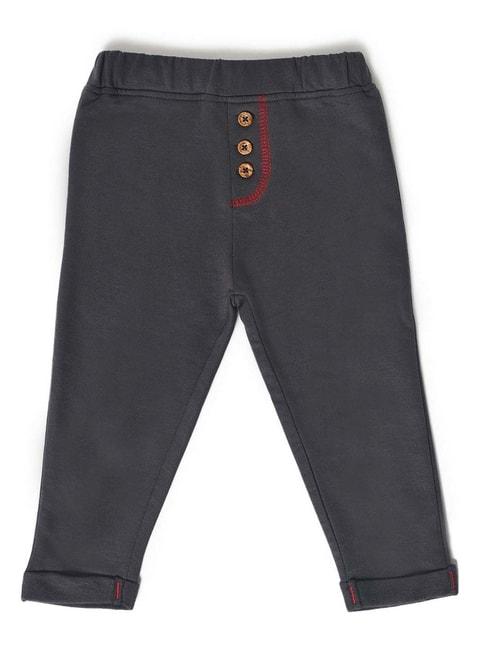 MiArcus Kids Grey Cotton Regular Fit Pants
