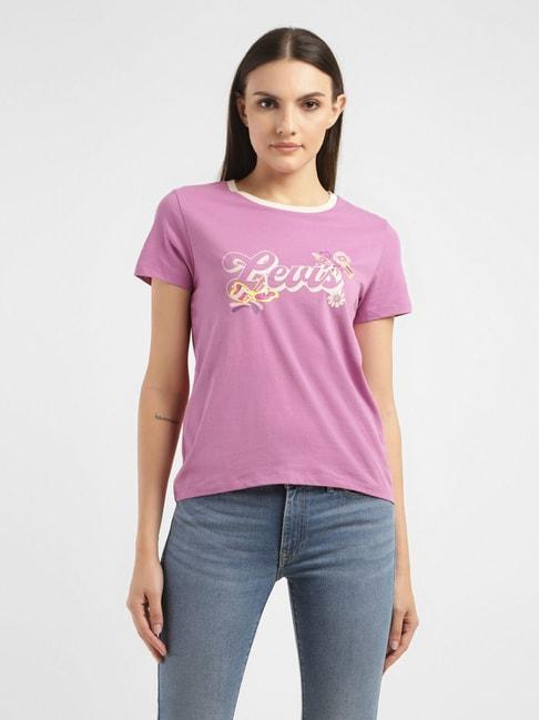 Levi's Purple Printed T-Shirt