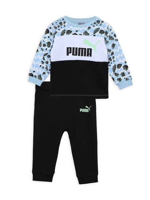 Puma Kids Multicolor Logo Print Full Sleeves Sweatshirt with Joggers