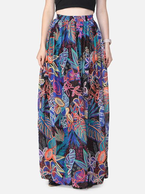 Scorpius Multicolor Floral Print Skirt