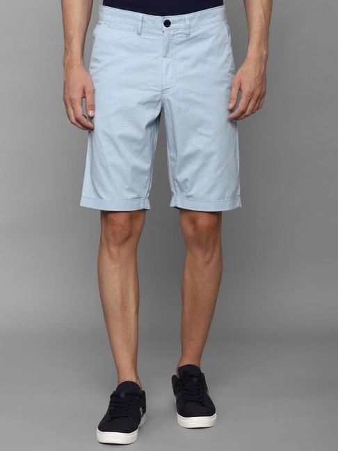 allen-solly-blue-cotton-slim-fit-shorts