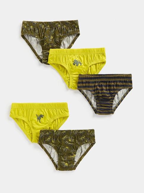 mothercare-kids-olive-&-lime-printed-briefs-(pack-of-5)