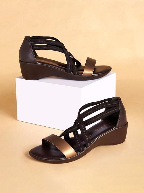 forever-glam-by-pantaloons-women's-brown-cross-strap-wedges