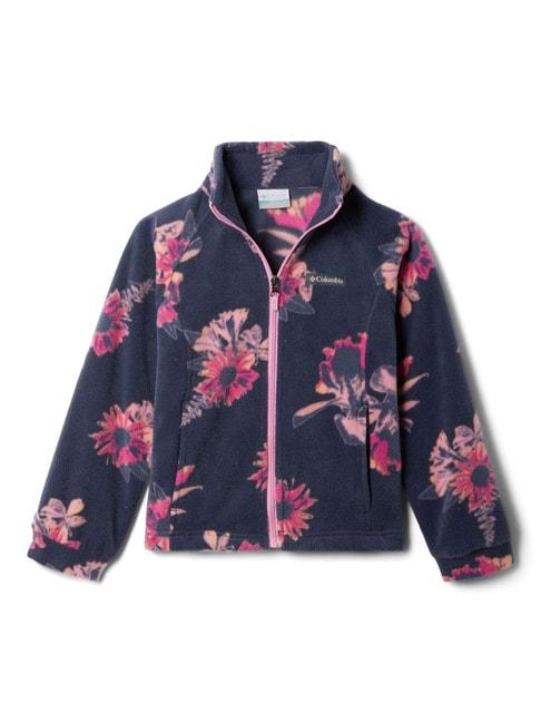 Columbia Kids Benton Springs II Navy & Pink Floral Print Full Sleeves Jacket