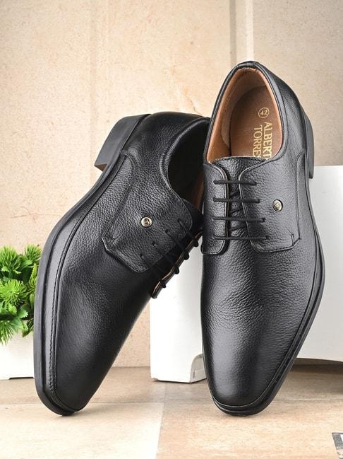 Alberto Torresi Men's Black Derby Shoes