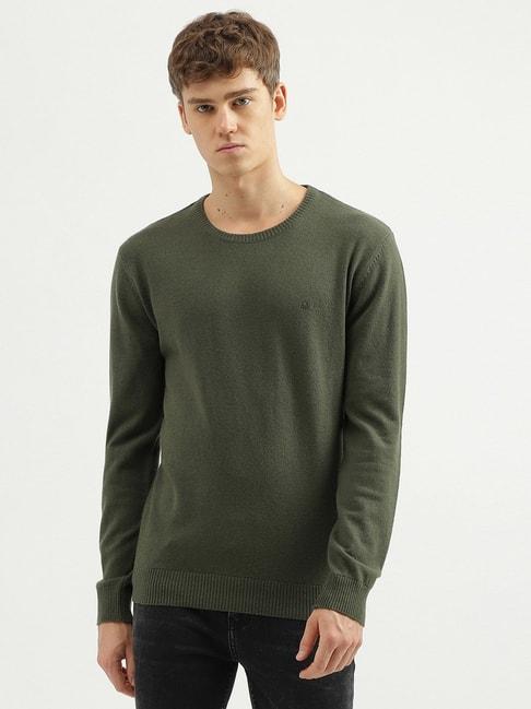 United Colors of Benetton Olive Regular Fit Sweater