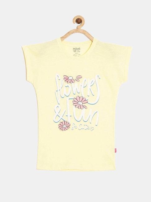 dixcy-slimz-kids-yellow-cotton-printed-t-shirt