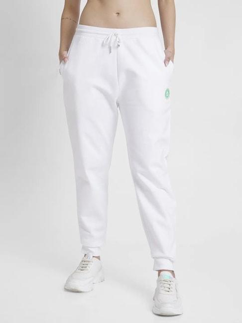 spykar-white-relaxed-fit-joggers