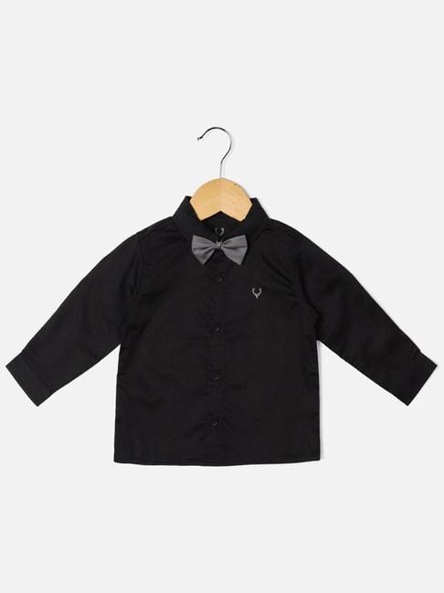 Allen Solly Junior Black Solid Full Sleeves Shirt