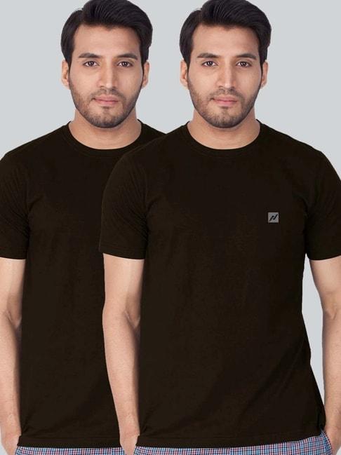 lux-nitro-black-regular-fit-t-shirt-pack-of---2