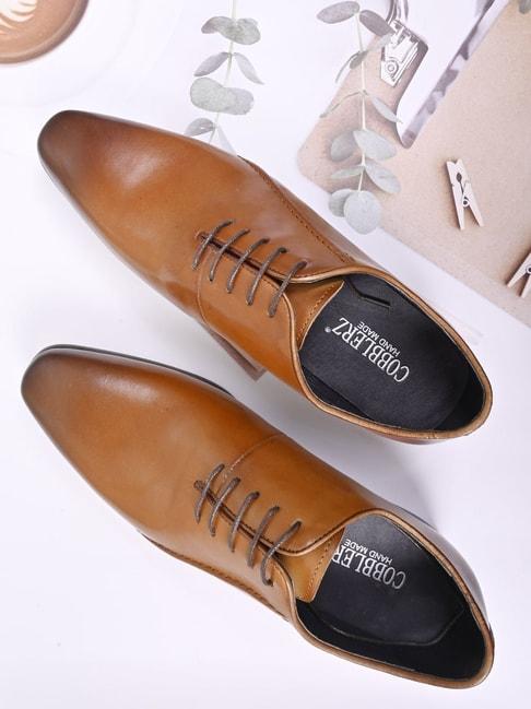 Cobblerz Men's Tan Oxford Shoes