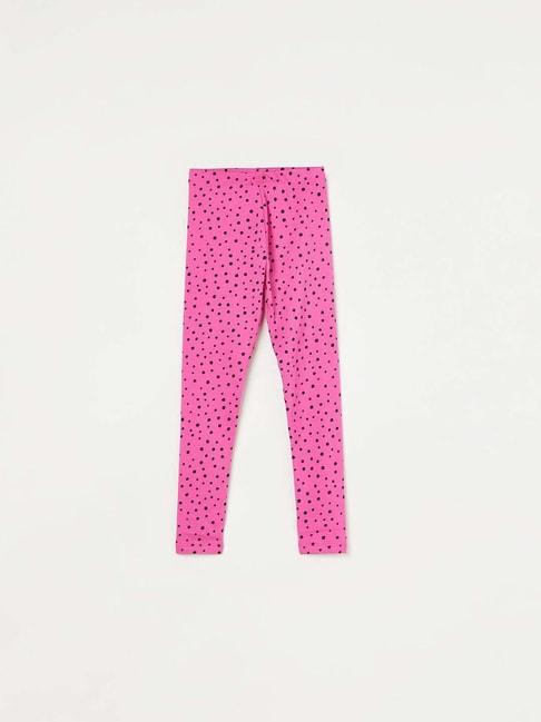 Fame Forever by Lifestyle Kids Fuchsia Pink Cotton Printed Leggings