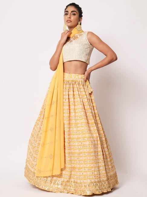 shubhkala-yellow-&-white-silk-embellished-lehenga-and-choli-set-with-dupatta