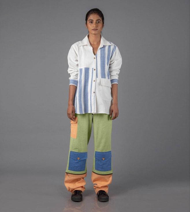 Johargram Women  Multi Stripes Cotton Shirt