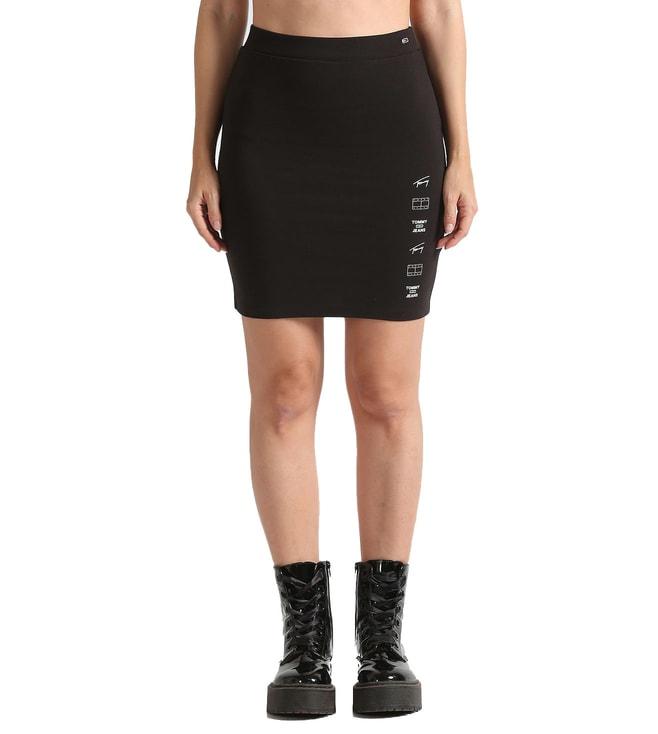 Tommy Hilfiger Black Logo Slim Fit Skirts