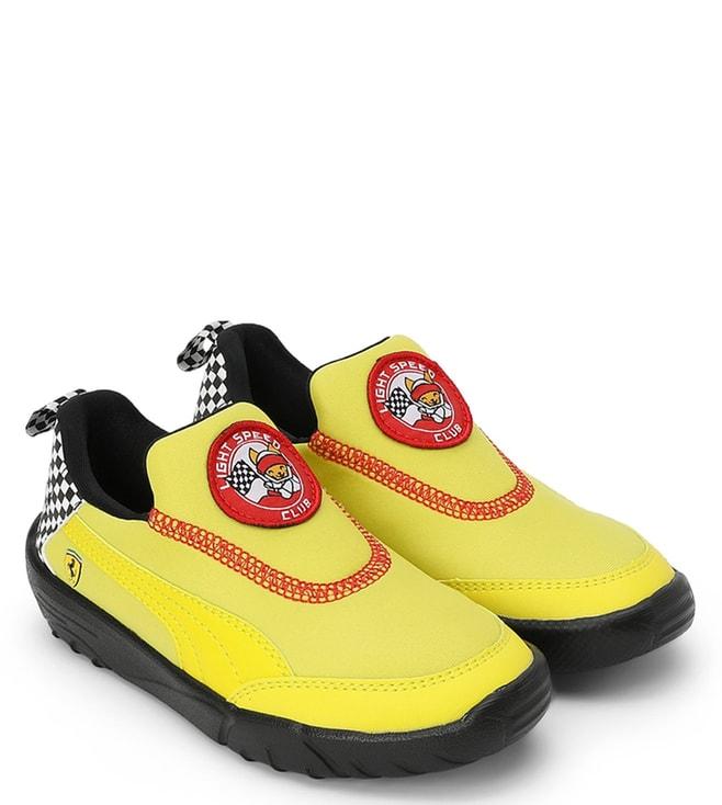 Puma Kids Yellow Ferrari Bao Kart PS Sneakers