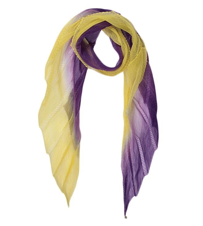 Forest of Chintz Purple & Yellow Forest Floor Ombre Scarf
