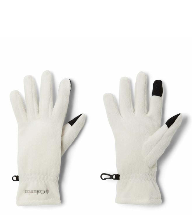 Columbia White Benton Springs Fleece Gloves (Medium)