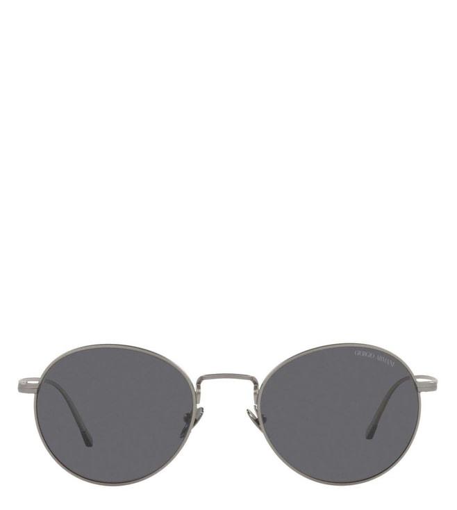 Armani Visionary Luxury 0AR612530038152 Grey Polarized Oval Sunglasses for Men