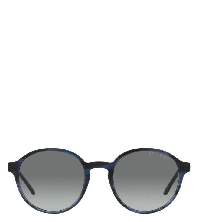 Armani Armani Code 0AR816059231151 Grey UV Protected Round Sunglasses for Men