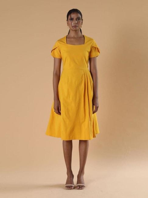 Qua Marigold Yellow The Ritu Dress