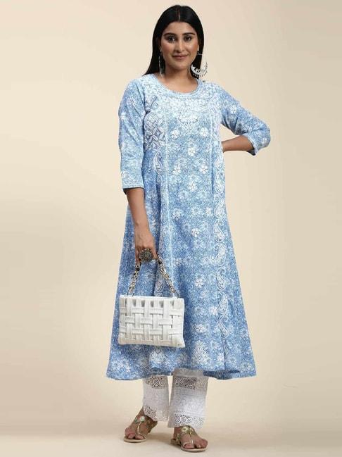 house-of-kari-hok-hand-embroidery-chikankari-long-kurti-for-women--printed-blue