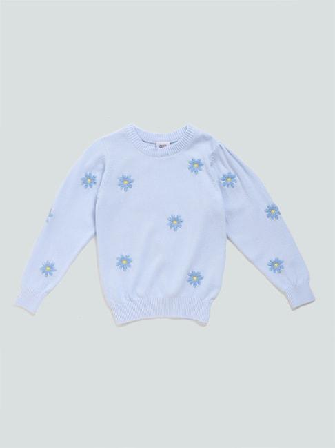 hop-kids-by-westside-floral-embroidered-blue-sweater
