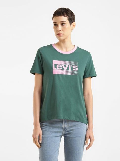 levi's-green-printed-t-shirt