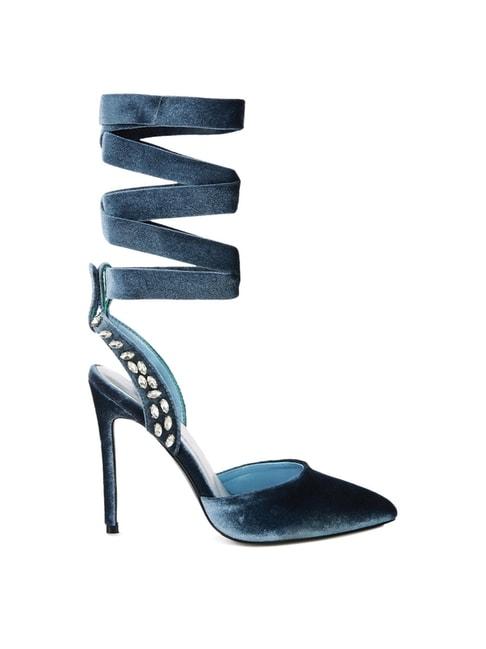 Rag & Co Women's Blue Gladiator Stilettos