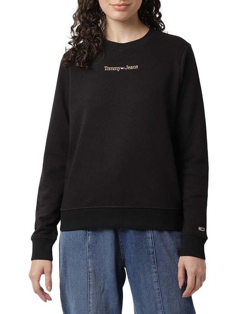 Tommy Hilfiger Black Logo Regular Fit Sweatshirt